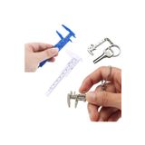 Depolife 80mm Plastik Kumpas Ve Metal Mini Anahtarlık Kumpas Seti Kalınlık Ölçer Kompratör 2li Set