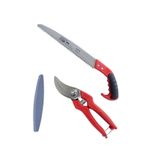 Depolife Bahçe Ağaç Dal Kesme Budama Bileme Seti Testere Makas Tırpan Taşı Takımı 3lü Set Takım