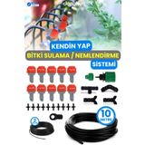 Depolife Bahçe Sera Hobi Bahçesi Tarla Saksı Sulama Nemlendirme Buharlama Sisleme Damlatma Hortum Sistemi