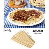 Depolife Bambu Çöp Şiş cubuğu 300 Adet mangal gril barbekü ızgara için ahşap bambudan şiş çubuk