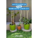 Depolife Bitki Fidan Saksı Destek Kazığı 10 Adet 30CM Bambu Destek Çubuğu Seti - Çok Renkli