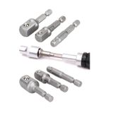 Depolife Bits Lokma Adaptörü Matkap Soket Adaptörü Hex Shank Soket El Lokma Seti 1/4 3/8 1/2 3lü Set