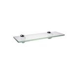 Depolife Cam Etejer Rafı 12x50cm Cam Raf lavabo üstü kitaplık etajer Gümüş