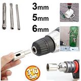 Depolife Cam Fayans Mermer Granit Porselen Delme Pancı Boru Tipi Elmas Karot Uç 3mm 5mm 6mm (3lü)