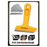 Depolife Cam Kazıma Bıçağı 12 Adet Bıçaklı Elos Cam Fyans Kir Yağ Kazıma Seti