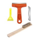 Depolife Cam Ocak Kazıma Temizleyici Buz Sökücü Spatula Seti Mutfak Fırın Ocak Fayans 4lü Hassas Set
