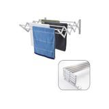 Depolife Çamaşır Balkon Kurutma Askısı Akordiyon Elbise Kurutmalık 70Cm-9 Çubuk Alüminyum Duvar Montajlı