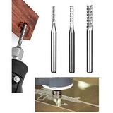 Depolife Carbide Bit End Mill Freze Cnc Tunsten Karbür Ucu Kesici bıçak Ahşap Alüminyum işleme 3 Parça dremel ucu