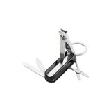 Depolife Classic inox Çok Amaçlı Alet Anahtarlık Seti 60MM Siyah Tırnak Makası Çakı Törpü Makas Anahtarlık