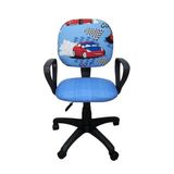 Depolife Çocuk Odası Ders Çalışma Ofis Koltuğu Yarış Arabası Desenli