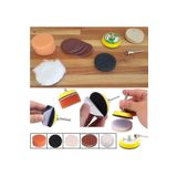 Depolife Dremel Proxxon Makineleri Için Polisaj Seti Cırtlı Taban Yün Keçe Zımpara Bone Skoch Sünger 16 Pcs