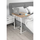 Depolife Eğim Yükseklik Ayarlı Laptop Sehpası Kahvaltı Ders Çalışma Bilgisayar Ofis Yemek Masası Metal Ayak - 60 x 45 cm - Gri