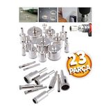 Depolife Elmaslı Boru Tipi Panç 23 Parça (3Mm-65Mm) Mermer Granit Fayans Cam Yuvarlak Delme Matkap Uyumlu