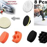DepoLife FAR TEMİZLEME PARLATMA POLİSAJ SETİ 80 MM PASTA CİLA SETİ 8 PARÇA parlatma temizleme Matkap tak