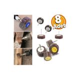 Depolife Flap Disk Taşlama Parlatma Mini Disk Seti Matkap Gravür Için Alüminyum Oksit 8 Adet Mini Zımpara