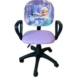 Depolife Frozen Desenli Çocuk Çalışma Koltuğu Karlar Ülkesi Çocuk Odası Ofis Sandalyesi Tekerlekli Amortisör - Antrasit