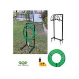 Depolife Hortum Toplama Aparatı Bahçe Su Hortumu Dolama Makarası Standlı Metal Hortum Asma