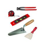 Depolife Inşaatcı Için Çelik Harç Sıvacı Malası Betoncu Kerpeteni Su Terazisi 3 Metre Spatula Seti