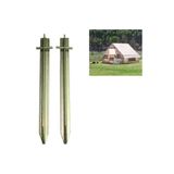 Depolife Kamp Çadırı Kazığı Çelik T Profil Zemin Çivisi 400mm Metal Çadır Kazığı 2li Galveniz Kaplama Kazık