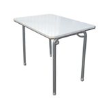 Depolife Katlanır Yemek ve Çalışma Masası Beyaz Yonga Levha 60 x 90 cm Oval Kenarlı Tasarım