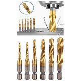 Depolife Kılavuz Pafta Seti 6 Parça M3 M4 M5 M6 M8 M19 Hss Matkap Klavuz Takımı Ahşap Plastik Metal Yiv Açma