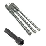 Depolife Kırıcı Delici Hilti Için Sds Plus Elmas Uçlu 4 Matkap Ucu Seti Sds Vidalama Bits Adaptör