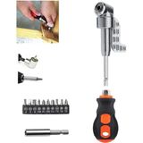 Depolife Kör Köşe Vidalama Tornavida Seti 14 Parçalı Bits Uzatma 1/4 Hex Hızlı Uç Değiştirme Takımı - 15cm - Beyaz