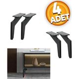 Depolife Laser Kesim Mobilya Ayağı Ağır Mobilya Ayağı Koltuk Ayağı Pabuçlu Güçlü Ayak Seti 4 Adet