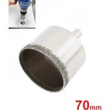 Depolife Mermer Granit Fayans Porselen Cam 70MM Yuvarlak Delme Pancı Elmas Uçlu Delik Açma Karot Matkap Ucu