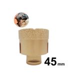 Depolife Mermer Granit Panç M14 Fayans Beton Pancı 45Mm Sarı Elmas Delme Ucu Avuç Taşlama Uyumlu Karot