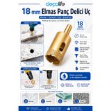 Depolife Mermer Seramik Cam Granit Delmek için 18mm Panç Delici Elmas uçlu Buvat Matkap için Delici Uç