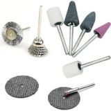 Depolife Mini Atşlama Benzeri Metal Ahşap Kesme Fiber Disk Taş Zımpara Tel Fırça Seti 10 Parça Vız Vız Set