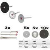 Depolife Mini Vız Vız Için 23'lü Kesici Mini Disk Seti Ahşap Metal Cam Fayans Kesme Elmas Hss Fiberglas Kesici Set