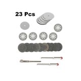 Depolife Mini Vız Vız Için Kesici Disk Seti 23 Parça Gravür Ahşap Metal Cam Fayans Kesme Elmas Fiberglas