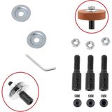 Depolife Motor Için Bağlantı Şaftı Somunlu Kaplin Mandren Adaptör 5 mm 6 mm 8 mm Mil Uyumlu 3lü Bağlama Mili