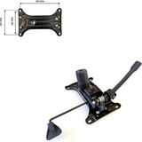 Depolife Ofis Büro Çalışma Koltuğu Için Çift Kol Metal Şase Mekanizma (15X25CM) Yedek Parça - Antrasit