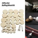 Depolife Polisaj Cila Parlatma Keçesi Yün Keçe Dremel Matkap Ucu 13mm Ve 25mm Toplam 33 Lü Set