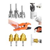 Depolife Pprc PVC Boru Havşa ve Diş Açma Klavuz Seti 20mm 25mm 32mm Pafta Kılavuz diş Açma 7li Pah Rayba