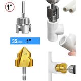 Depolife Pprc Pvc Boru Havşa ve Diş Açma Klavuz Seti 32MM Pafta Kılavuz Diş Açma 6'lı Pah Rayba