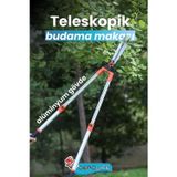 Depolife Professional Çim Çit Budama Kesme Makası Alüminyum Teleskopik Uzayan Kollu Kırpma Makası Battal Boy