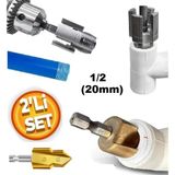 Depolife PVC PPRC Boru İç ve Dış Diş Açma Aparatı 1/2" (20mm) Yiv Paso Açma Anahtarı Rayba Pafta