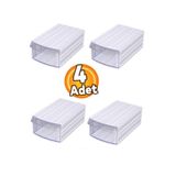 Depolife Şeffaf Çekmeceli Organizer Kutu 4 Kutu Dremel Gravür Boncuk Mücevher Saklama Kutusu Düzenleyici