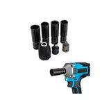 Depolife Somun Sökme Sıkma Torklu Makine Için 4'lü Lokma Seti Mandren ve Bits Adaptör 1/2 Bijon