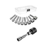 Depolife Somun Sökme Sıkma Torklu Makine Için 9 Adet Lokma Seti Ve Bits Adaptör 1/2 Hex