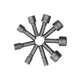 Depolife Somun Sökücü Bits Lokma Seti 1/4"Vidalı Metrik Adaptör Matkap Ucu 5 Ila 13Mm Altıgen Şaft 9 Parça