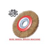 Depolife Taşlama Motoru Çelik Fırçası 150Mm Spiral Sarı Tel Fırça Kir Pas Yağ Sökme Parlatma Fırçası
