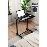 Depolife Tekerlekli Laptop Bilgisayar Çalışma Masası Eğim Yükseklik Ayarlı Akrobat Koltuk Sehpası