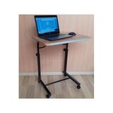 Depolife Tekerlekli Notebook Laptop Çalışma Sehpası Eğim Ve Yükseklik Ayarlı Akrobat Ders Yemek Çekyat Masası, ceviz tekerlekli