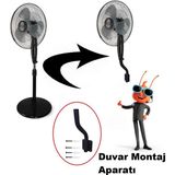 Depolife Üniversal ayaklı vantilatör duvar montaj aparatı kahvehane cafe ofis ıçin vantilatör fan ayağı - Antrasit