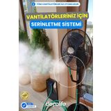 Depolife Vantilatör Serinletme Sistemi Buharlama Sisleme Misting Cafe Bahçe Balkon Veranda Su Buhar Püskürtme